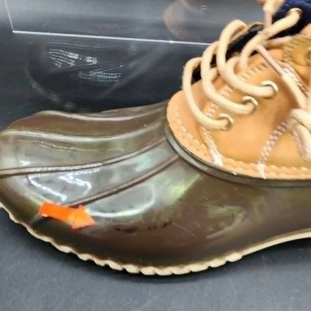 Tommy Hilfiger Brown Duck Boots Women 8M Rain Snow Winter Preppy Outdoor Classic